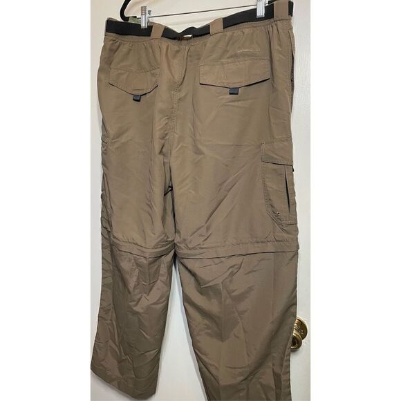 Eddie Bauer Tan  Convertible Cargo Belted Pants Mens size L NWT - Picture 14 of 16